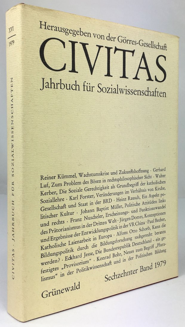 Abbildung von "Civitas. Jahrbuch für Sozialwissenschaften. Schriftleitung: Peter Molt, Paul Becher, Dieter Grimm und Peter Haungs..."