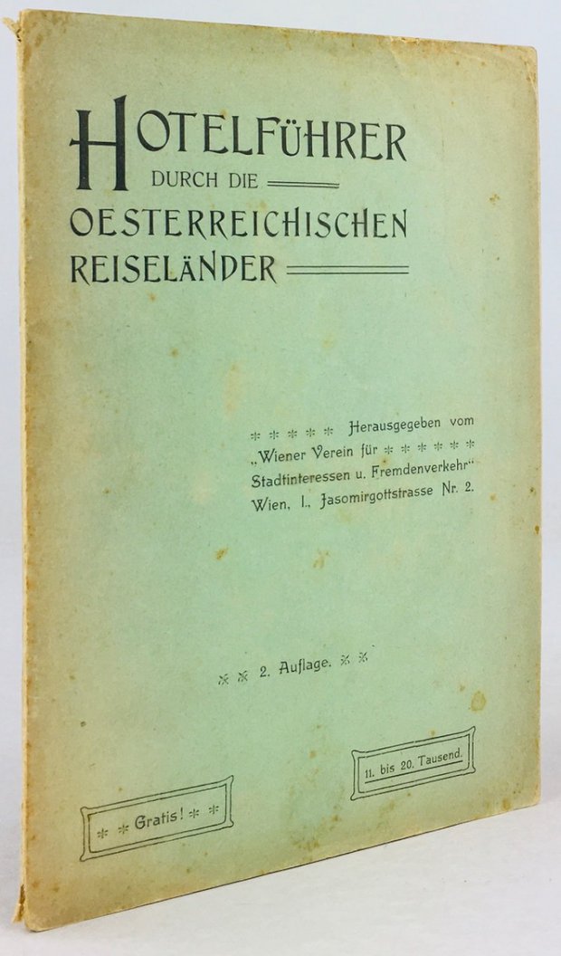 Abbildung von "HotelfÃ¼hrer durch die Oesterreichischen ReiselÃ¤nder. 2. Auflage."