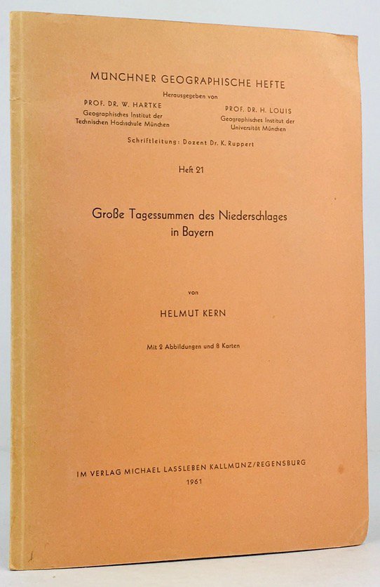 Abbildung von "Große Tagessummen des Niederschlages in Bayern. Mit 2 Abb. u. 8 (gefalt.) Karten."