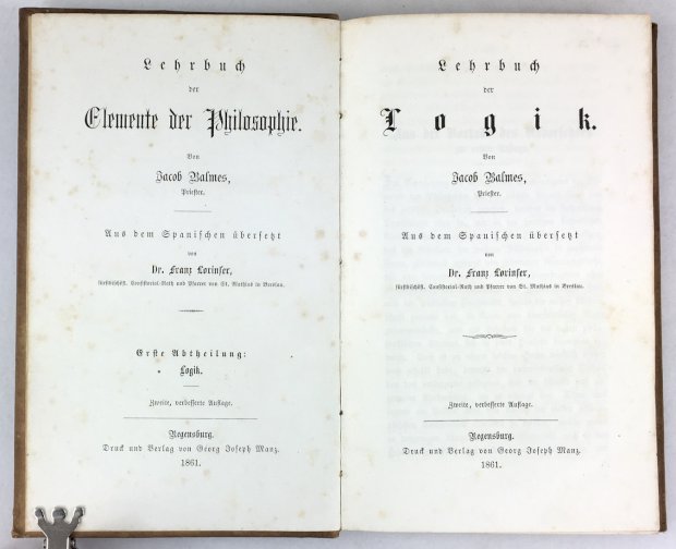 Abbildung von "Lehrbuch der Logik. Aus dem Spanischen übersetzt von Franz Lorinser."