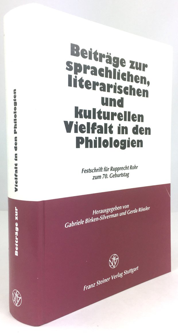 Abbildung von "Beiträge zur sprachlichen, literarischen und kulturellen Vielfalt in den Philologien..."