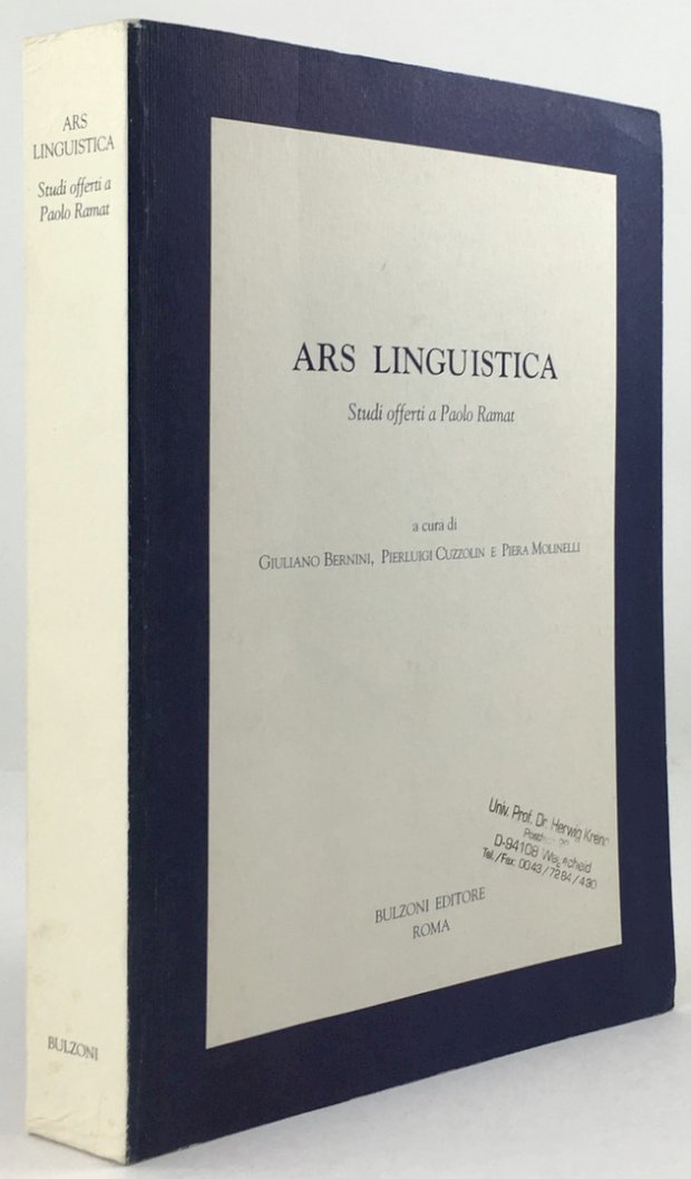 Abbildung von "Ars Linguistica. Studi offerti da colleghi ed allievi a Paolo Ramat in occasione del suo 60° compleano."