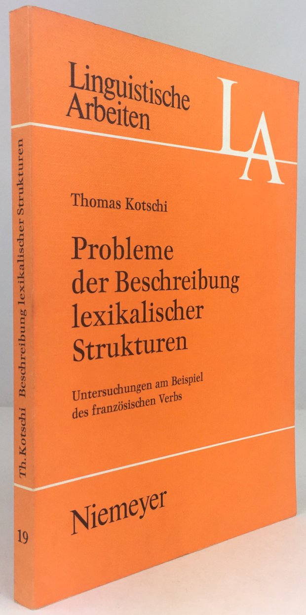 Abbildung von "Probleme der Beschreibung lexikalischer Strukturen. Untersuchungen am Beispiel des französischen Verbs."