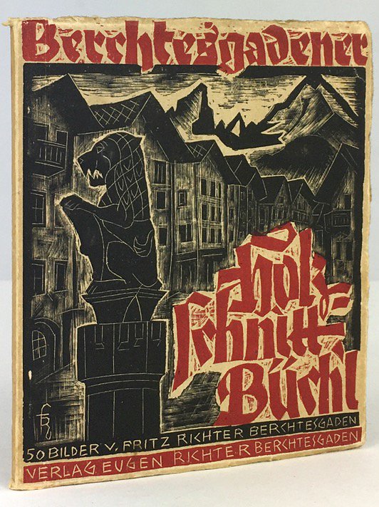 Abbildung von "Berchtesgaden. Land u. Leute in 50 Holzschnitten. (Einbandtitel : Berchtesgadener Holzschnitt-BÃ¼chl)."