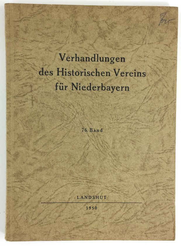 Abbildung von "Verhandlungen des Historischen Vereins für Niederbayern. 76. Band."