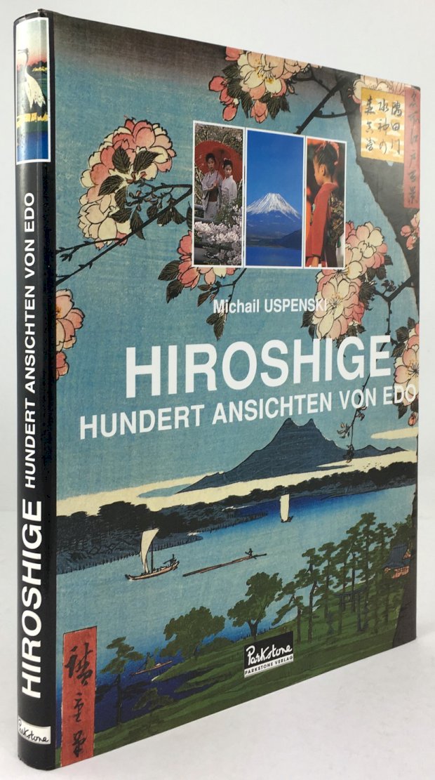 Abbildung von "Hundert Ansichten von Edo. Farbholzschnitte von Ando Hiroshige. Aus dem Russischen übertragen von Susanne Brammerloh (Erläuterungen) und Roman Ejwadis (Einleitung)."
