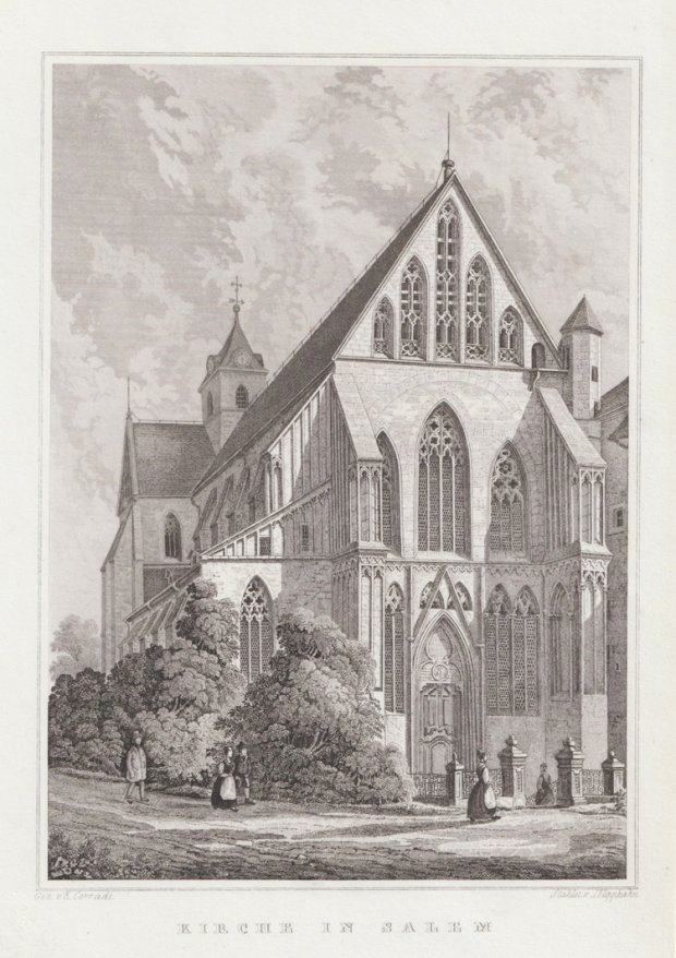 Abbildung von "Kirche in Salem. Original-Stahlstich."