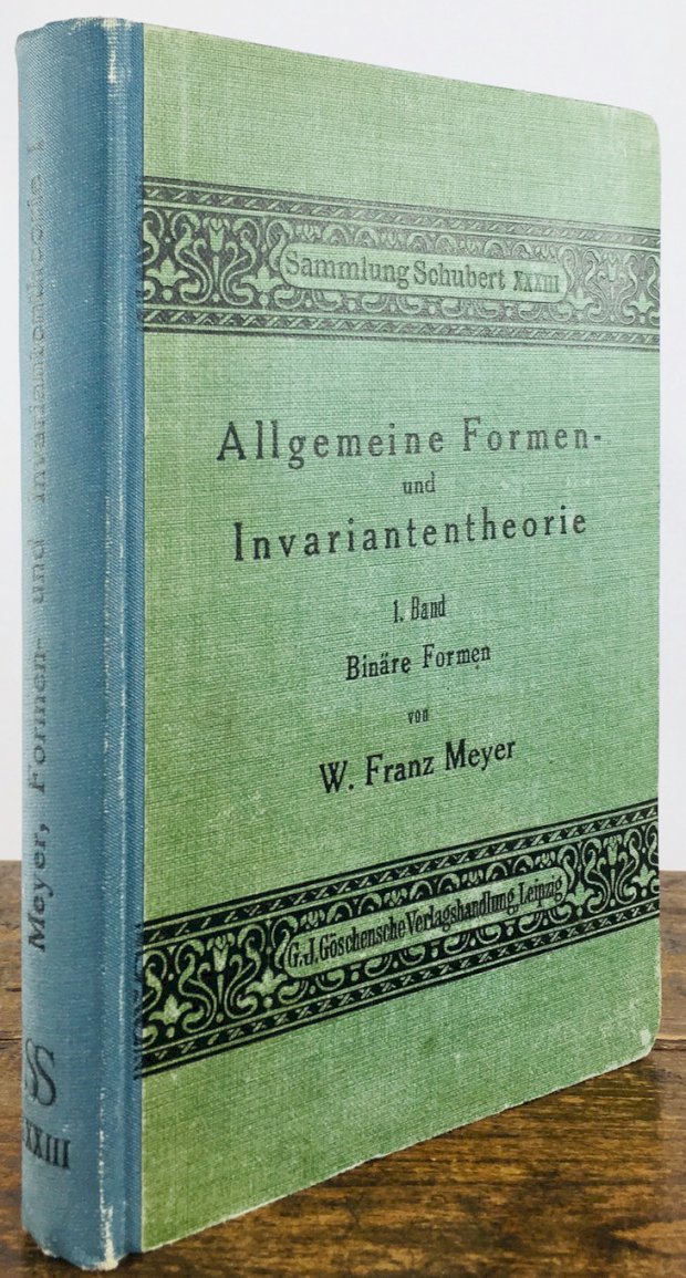 Abbildung von "Allgemeine Formen- und Invariantentheorie. Erster Band : Binäre Formen."