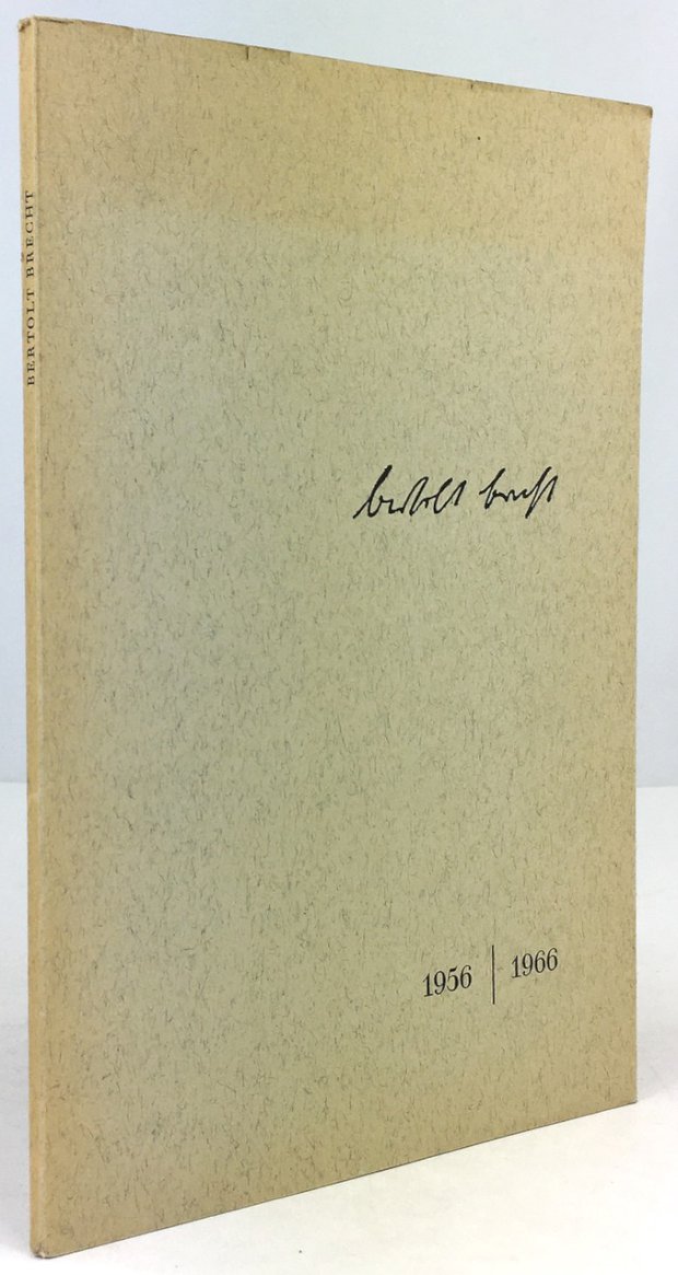 Abbildung von "Bertolt Brecht. 1956/1966. Enth.: Ernst Wendt: Ways of Performing Brecht; Erwin Leier:..."
