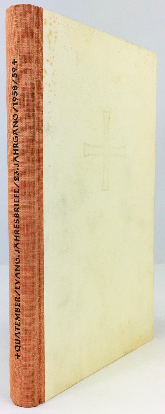 Abbildung von "Quatember. Evangelische Jahresbriefe. Dreiundzwanzigster Jahrgang 1958/59. Schriftleitung : Erich Müller-Gangloff."