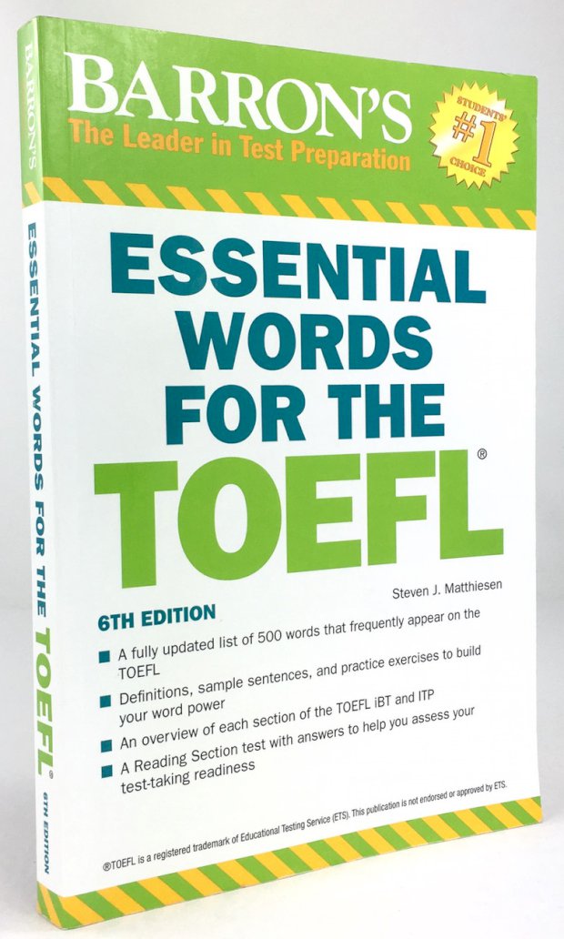 Abbildung von "Barron's Essential Words for the TOEFL Test of English as a Foreign Language. 6th Edition."
