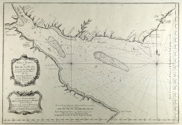 Abbildung von "Mapa y Planta del Rio de la Plata / Carte Hydrographique de la Riviere de La Plata..."