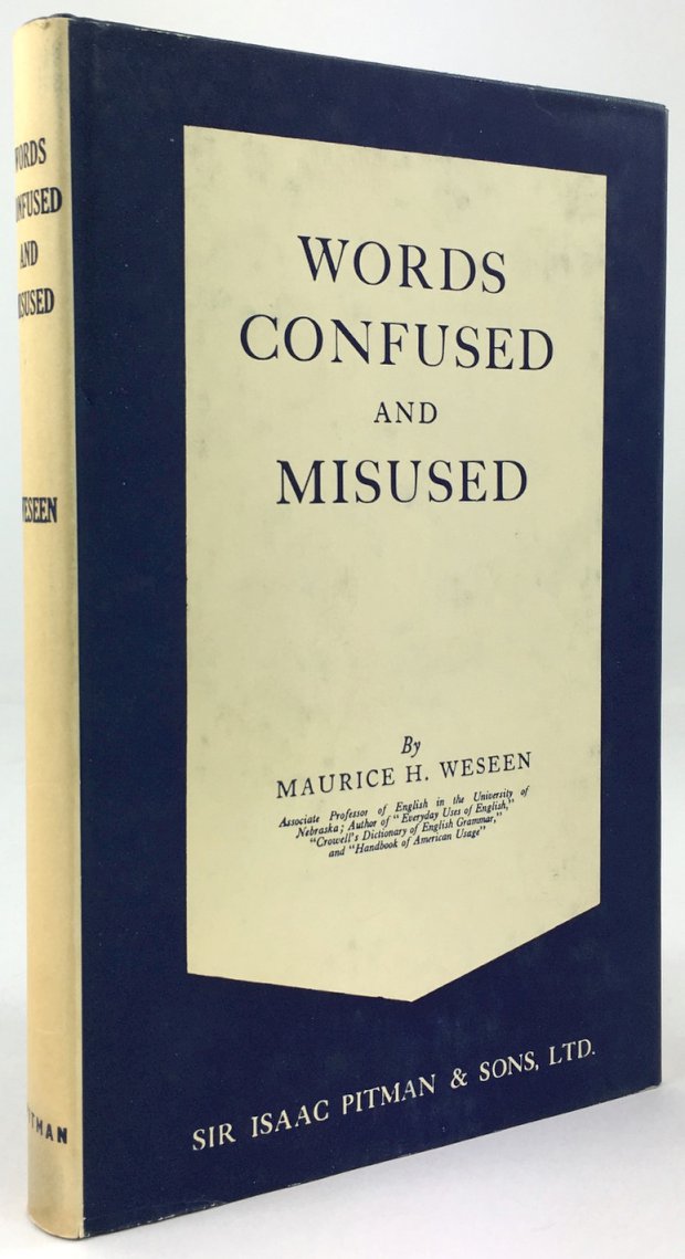 Abbildung von "Words confused and misused. Third english edition. (Reprinted)."