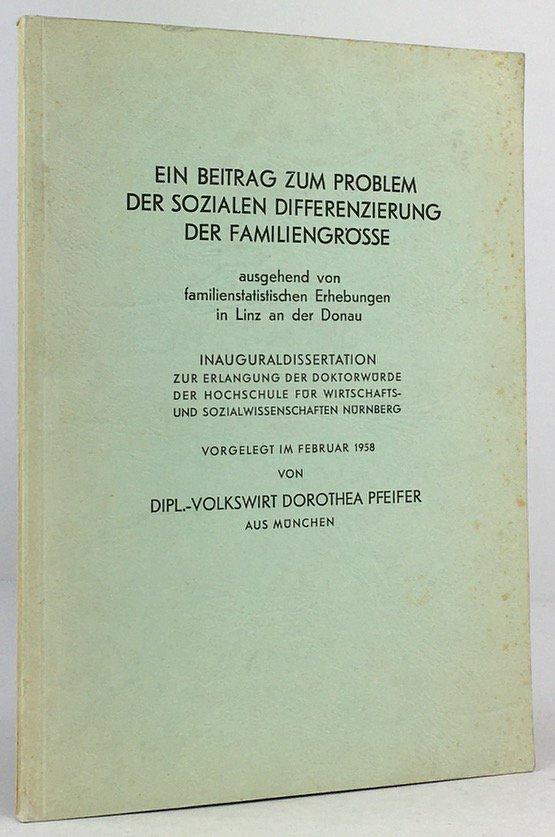 Abbildung von "Die soziale und wirtschaftliche Lage der kinderreichen Familien in Linz..."