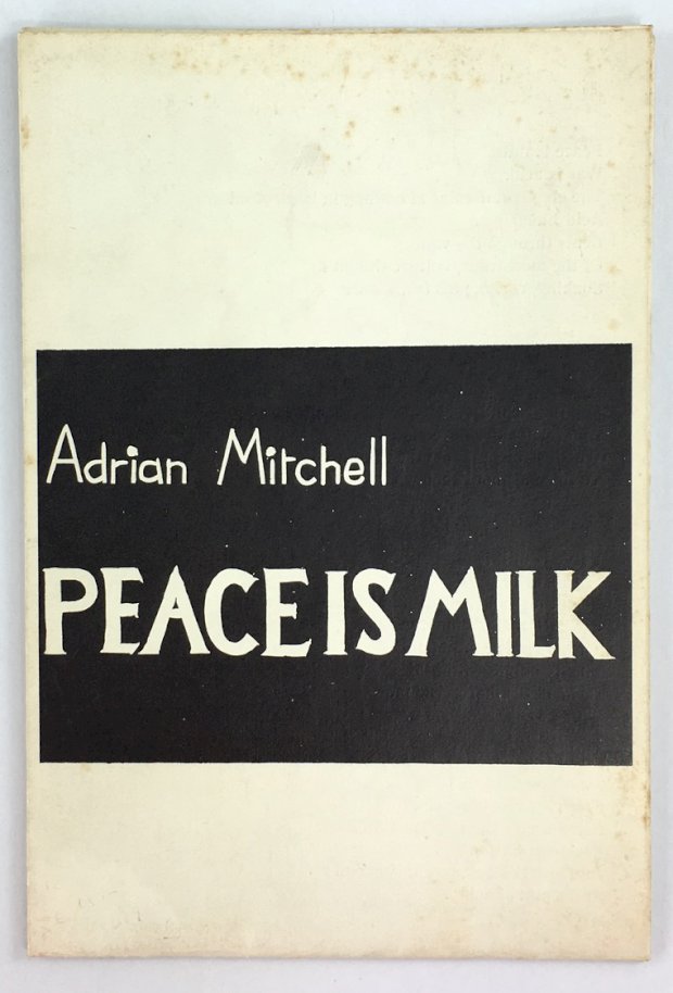 Abbildung von "Peace is Milk.  (This poem is the second in a series of occasional pamphlets.)"
