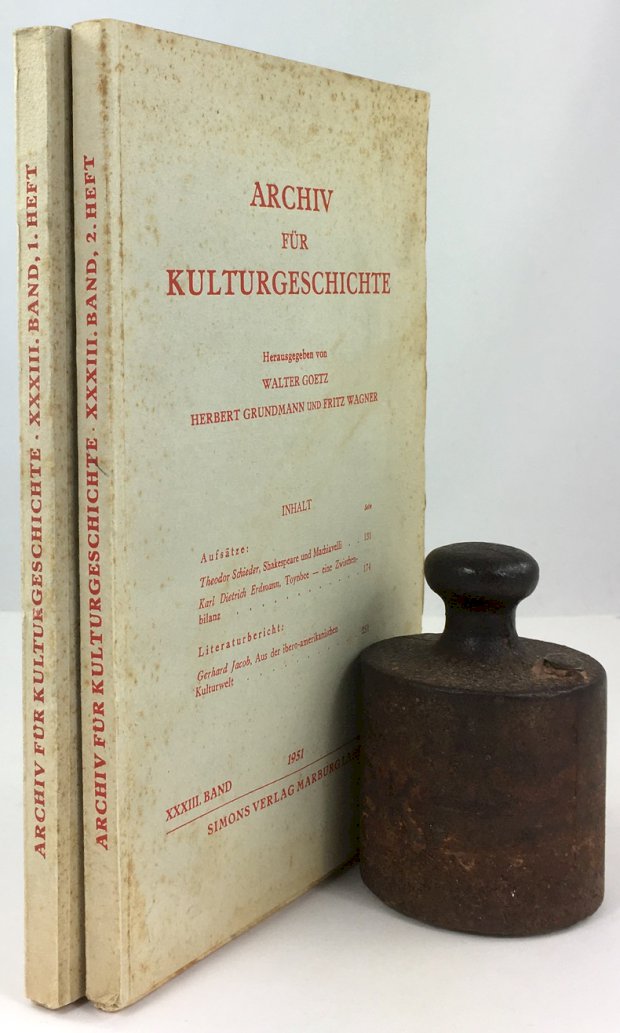 Abbildung von "Archiv für Kulturgeschichte. 33. Band / 1. und 2. Heft (1950/51)."