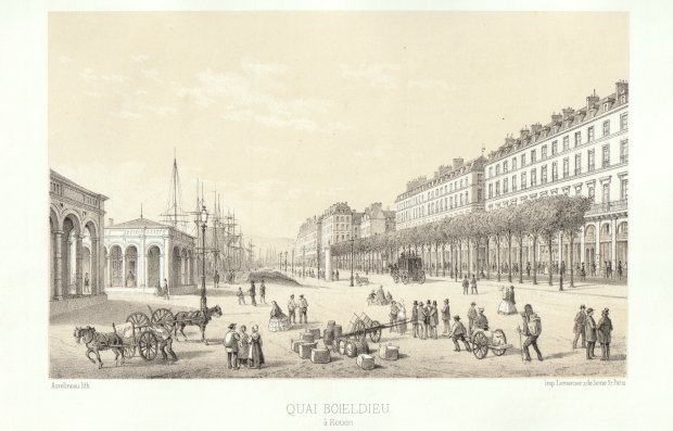 Abbildung von "Quai Boieldieu à Rouen."