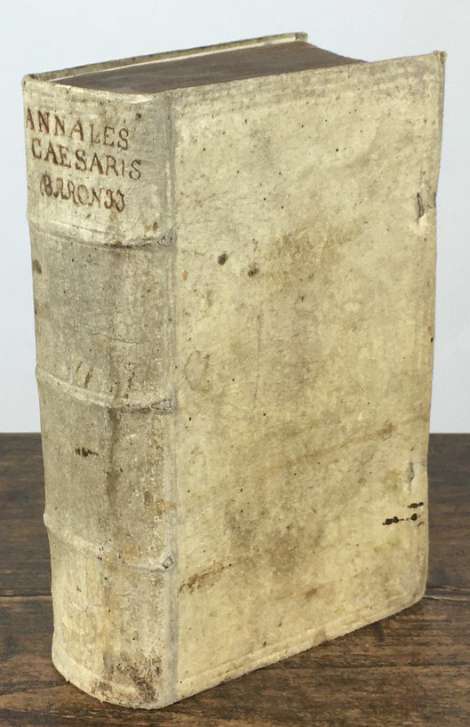 Abbildung von "Annales Ecclesiastici Caesaris Baronii. S. R. E. Card. á Ludovico Aurelio Perusino in totidem libellos breuissimé redacti,..."