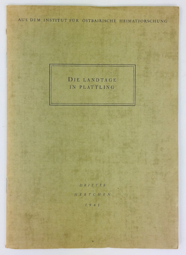 Abbildung von "Die Landtage in Plattling."
