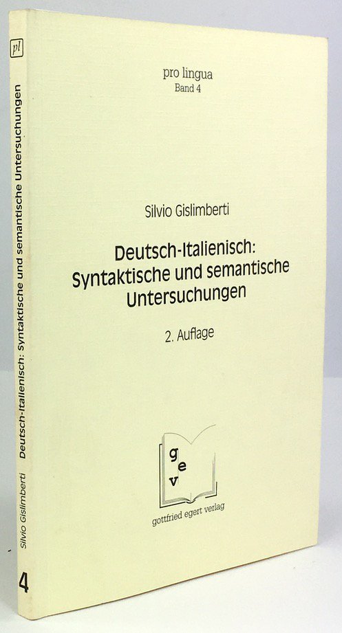 Abbildung von "Deutsch - Italienisch: Syntaktische und semantische Untersuchungen. 2. Auflage."
