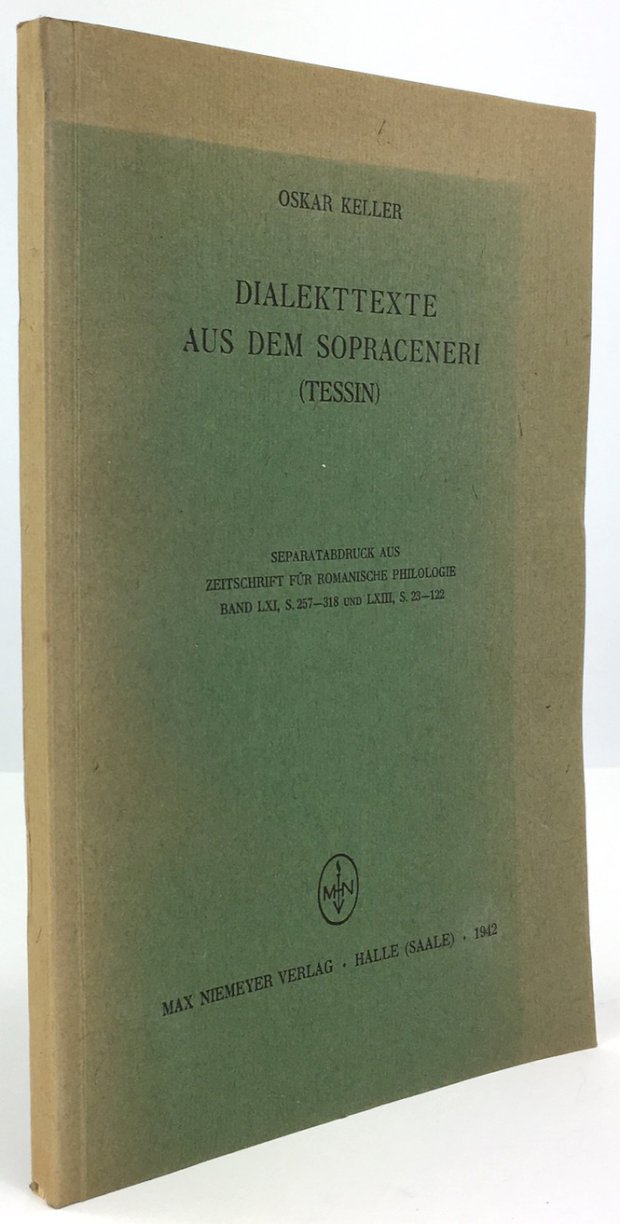 Abbildung von "Dialekttexte aus dem Sopraceneri (Tessin). Separatabdruck aus : Zeitschrift für Romanische Philologie..."