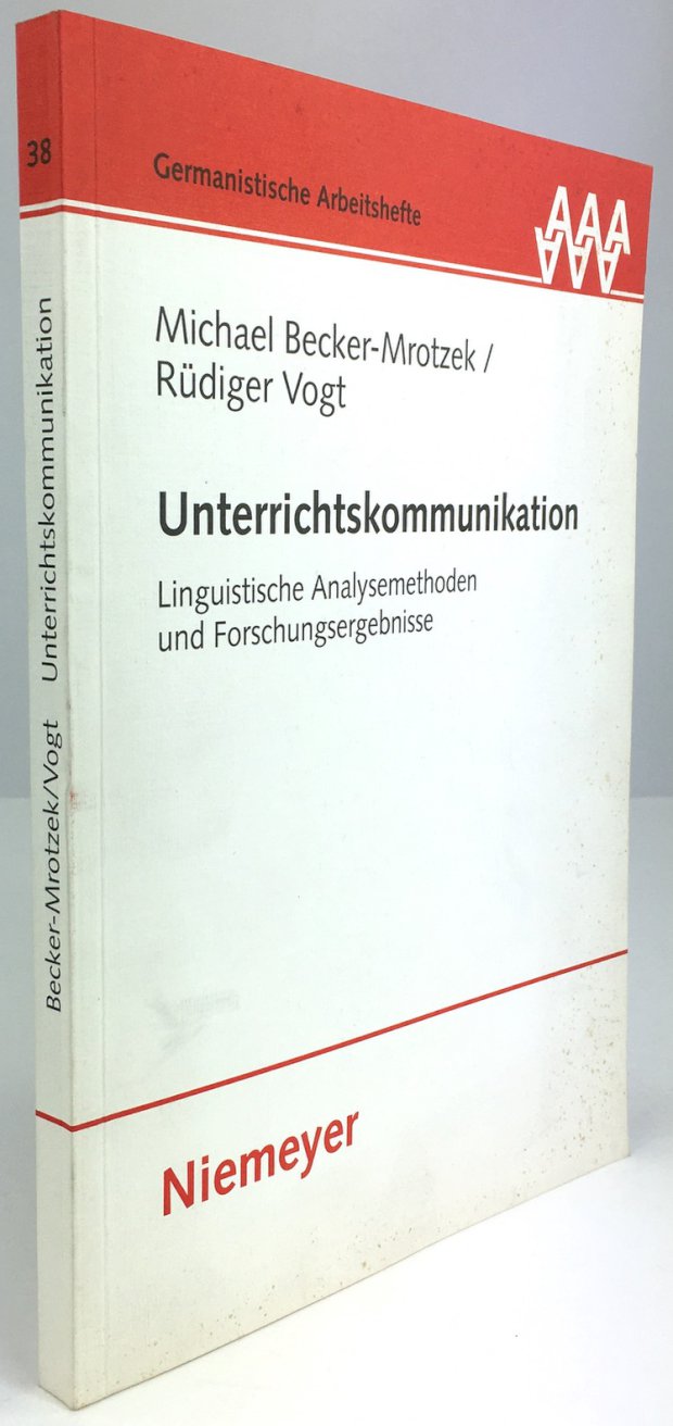 Abbildung von "Unterrichtskommunikation. Linguistische Analysemethoden und Forschungsergebnisse."