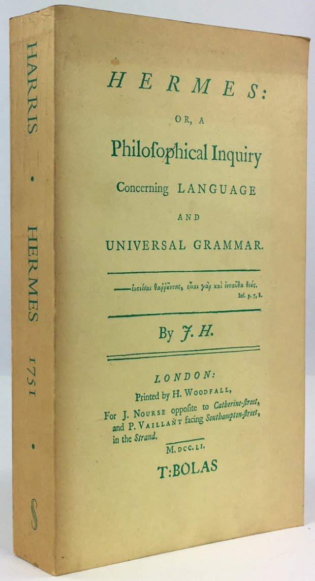 Abbildung von "Hermes : Or, a Philosophical Inquiry. Concerning Language and Universal Grammar..."
