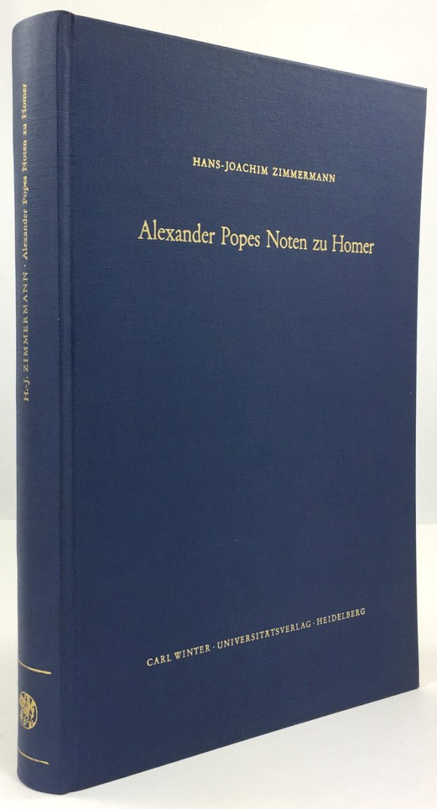 Abbildung von "Alexander Popes Noten zu Homer. Eine Manuskript- und Quellenstudie."