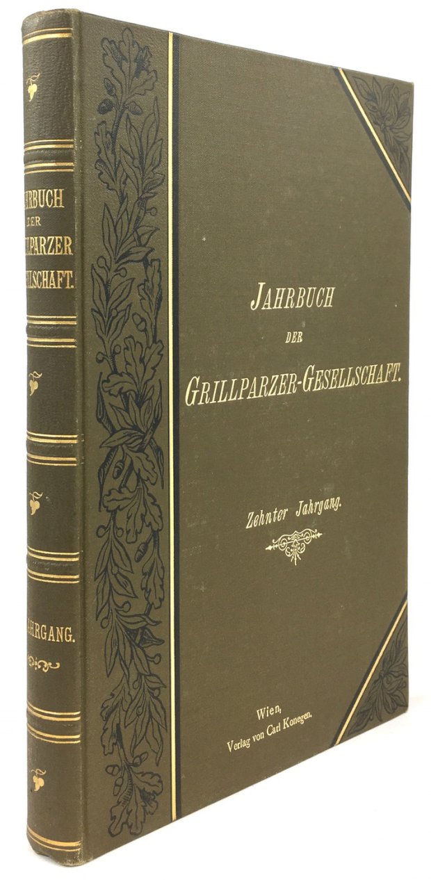 Abbildung von "Jahrbuch der Grillparzer-Gesellschaft. Zehnter Jahrgang. (10. Jahrgang)."