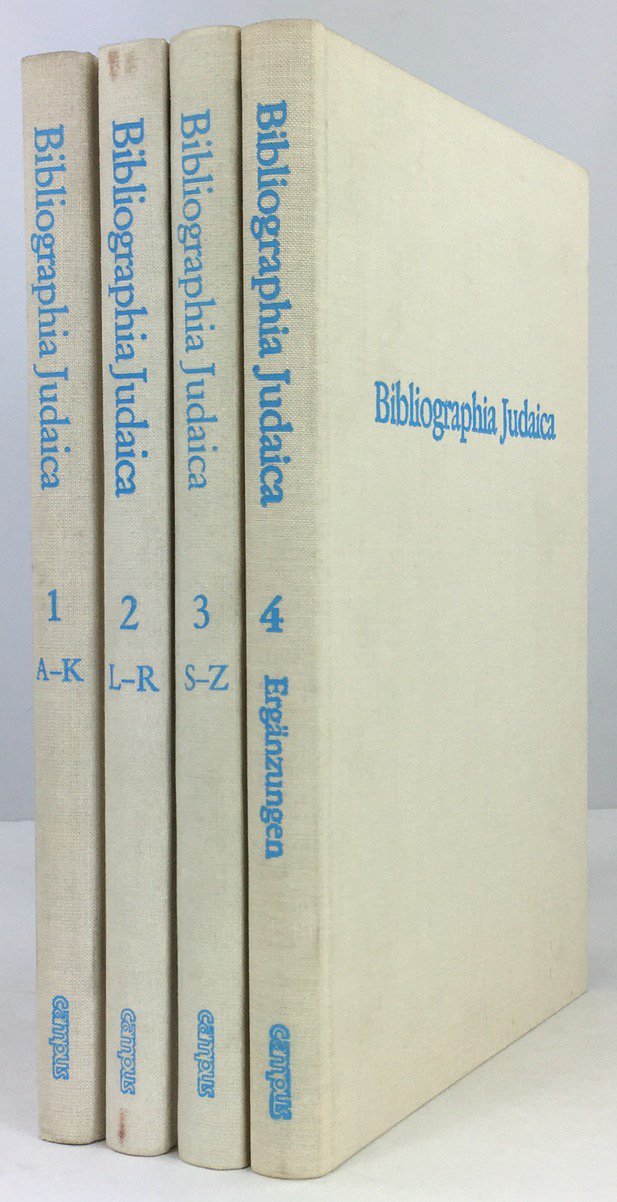 Abbildung von "Bibliographia Judaica. Verzeichnis jüdischer Autoren deutscher Sprache. Band 1 : A-K.; Band 2 : L-R.; Band 3 : S - Z. + Band 4 : Ergänzungen."
