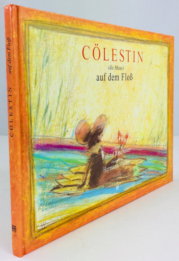 Abbildung von "Cölestin (die Maus) auf dem Floß. Herausgegeben und gestaltet von Richard Pils."