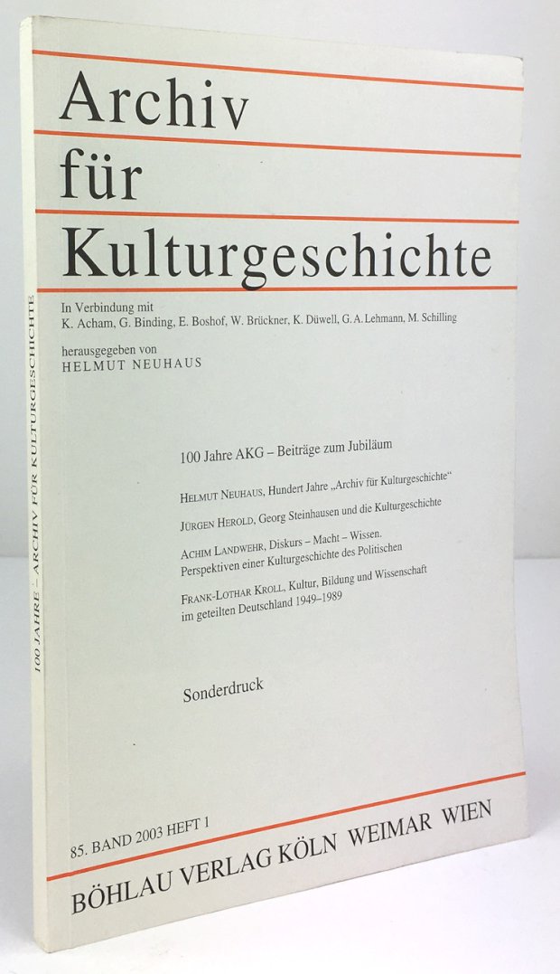 Abbildung von "Archiv für Kulturgeschichte. 85. Band. Heft 1. 100 Jahre Archiv für Kulturgeschichte 1903 - 2003."