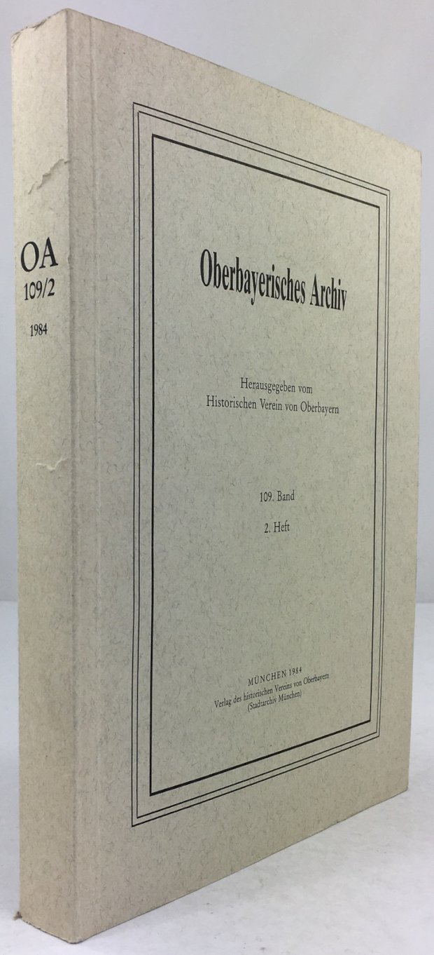 Abbildung von "Oberbayerisches Archiv. 109. Band. 2. Heft."