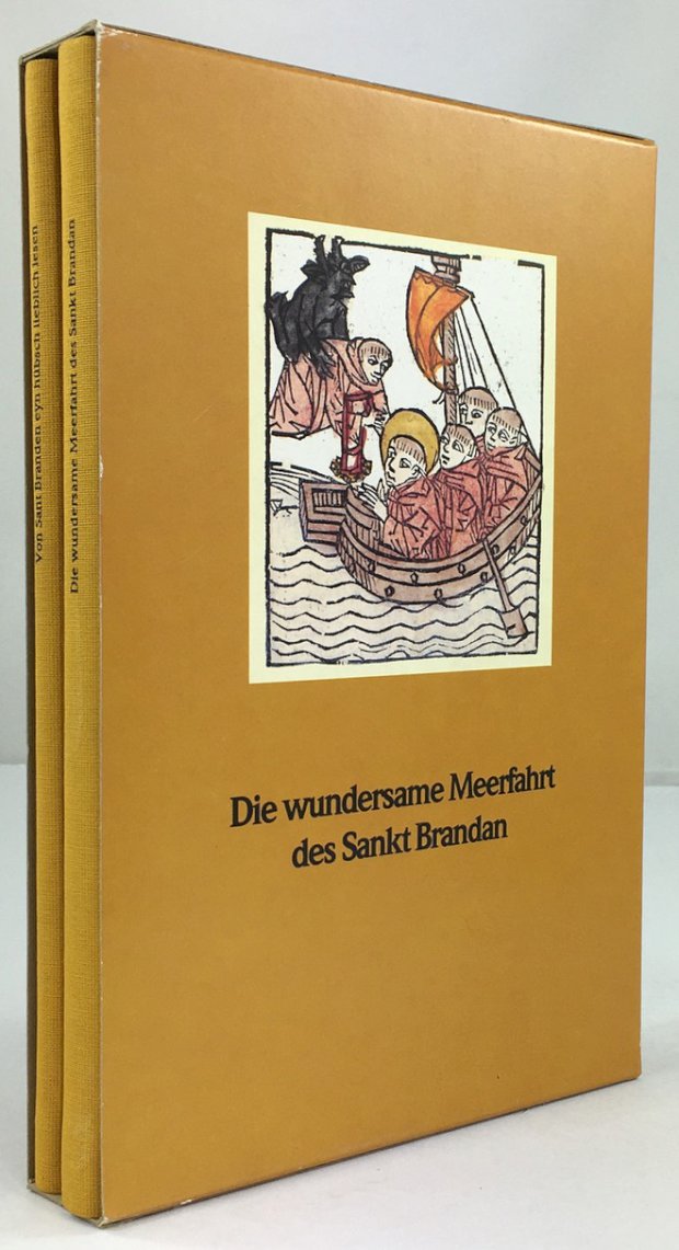 Abbildung von "Die wundersame Meerfahrt des Sankt Brandan (2 Bände). Faksimileband (und) Kommentarband zum Rudolstädter Faksimile "Von Sant Brandan eyn hübsch lieblich lesen,..."