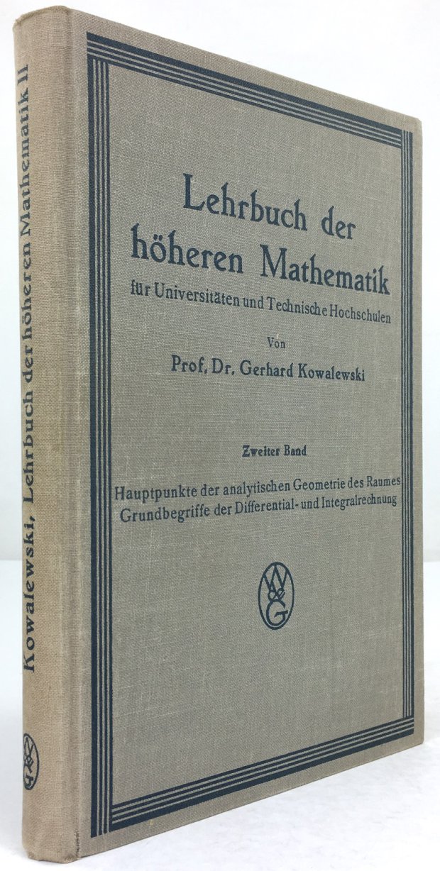 Abbildung von "Lehrbuch der höheren Mathematik für Universitäten und Technische Hochschulen. Zweiter Band:..."