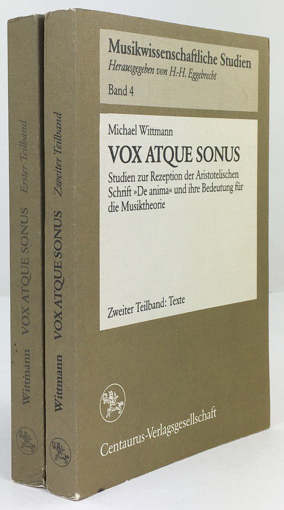 Abbildung von "Vox Atque Sonus. Studien zur Rezeption der Aristotelischen Schrift "De anima" und ihre Bedeutung für die Musiktheorie..."