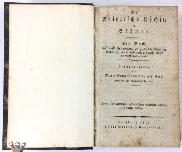 Abbildung von "Die Baierische Köchin in Böhmen. Ein Buch, das sowohl für vornehme,..."