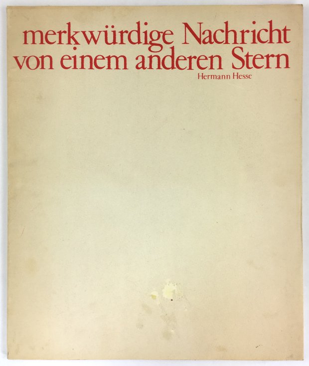 Abbildung von "Merkwürdige Nachricht von einem anderen Stern. Serigraphien von Manfred Kache."