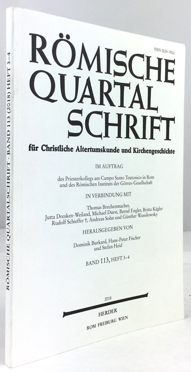 Abbildung von "Römische Quartalschrift für Christliche Altertumskunde und Kirchengeschichte. Band 113, Heft 3-4 (apart)."