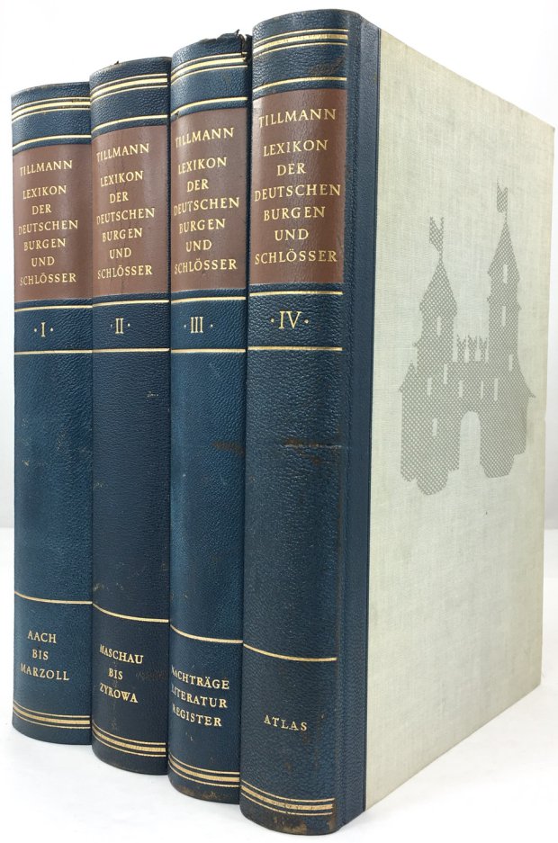 Abbildung von "Lexikon der deutschen Burgen und Schlösser. 3 Textbände + 1 Tafelband mit 67 Karten auf 58 Tafeln..."