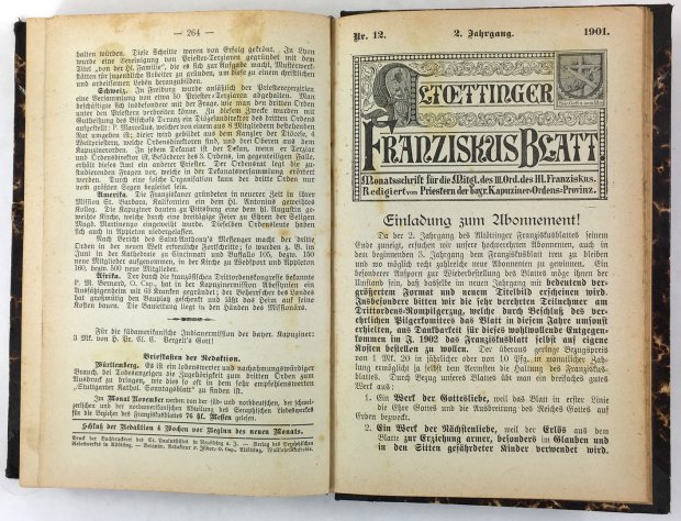 Abbildung von "Altoettinger Franziskus Blatt. Monatsschrift für die Mitgl. des III. Ord..."