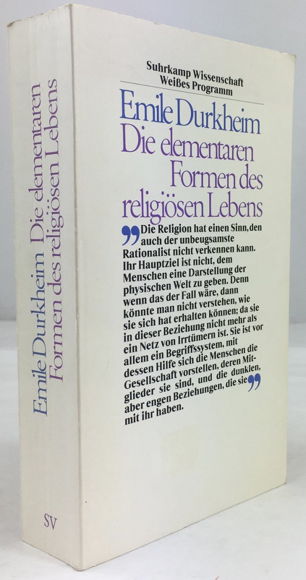 Abbildung von "Die elementaren Formen des religiösen Lebens. Übersetzt von Ludwig Schmidts..."