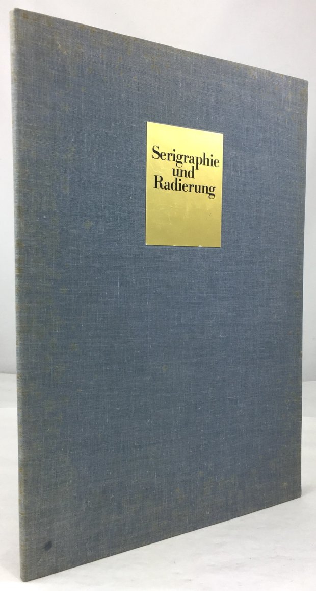 Abbildung von "Serigraphie und Radierung (Deckeltitel). Mappe mit 5 inliegenden Handdrucken von Bernd Berner,..."