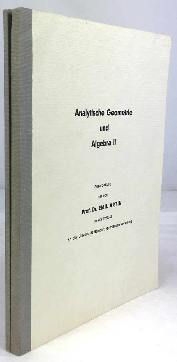 Abbildung von "Analytische Geometrie und Algebra. (2 Bände). Ausarbeitung der im SS 1960 an der Universität Hamburg gehaltenen Vorlesung..."