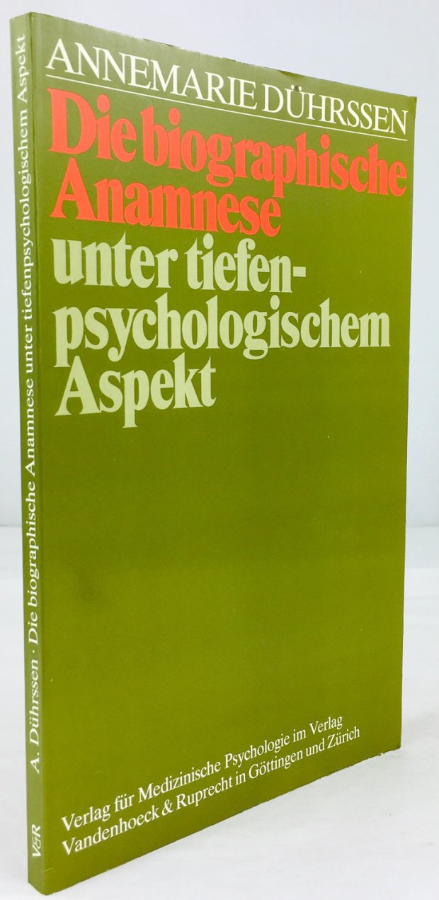 Abbildung von "Die biographische Anamnese unter tiefenpsychologischem Aspekt. 2., durchgesehene und um ein Sachwortverzeichnis erweiterte Auflage."