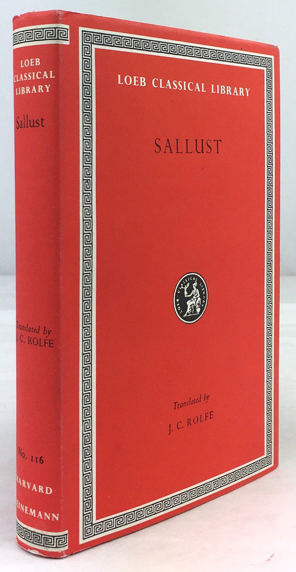 Abbildung von "Sallust. With an english translation by J. C. Rolfe. (Lateinisch - englisch)."