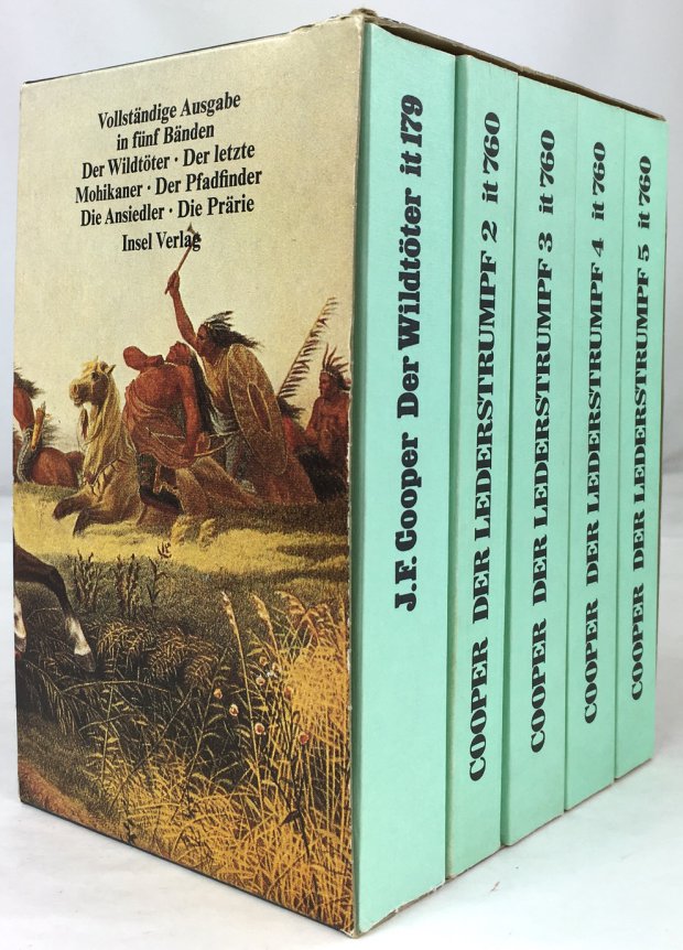 Abbildung von "Der Lederstrumpf. Vollständige Ausgabe in fünf Bänden. In der Bearbeitung der Übersetzung von C. Kolb u. a. durch Rudolf Drescher..."