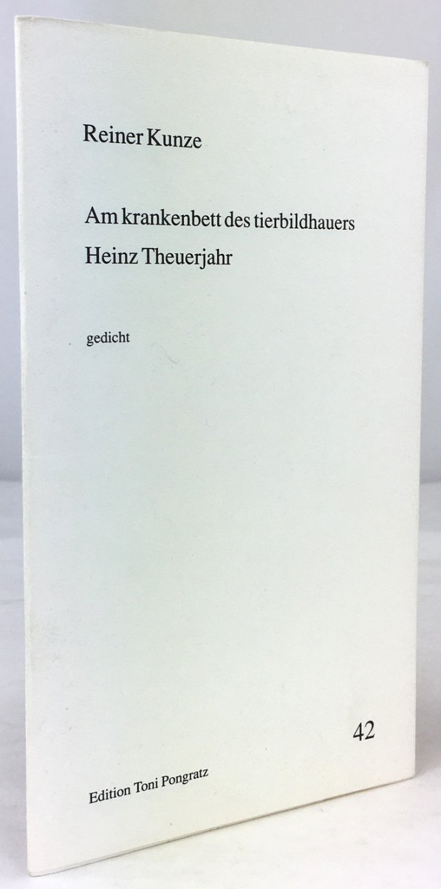 Abbildung von "Am krankenbett des tierbildhauers Heinz Theuerjahr. gedicht mit einem originalholzschnitt von Heinz Theuerjahr."