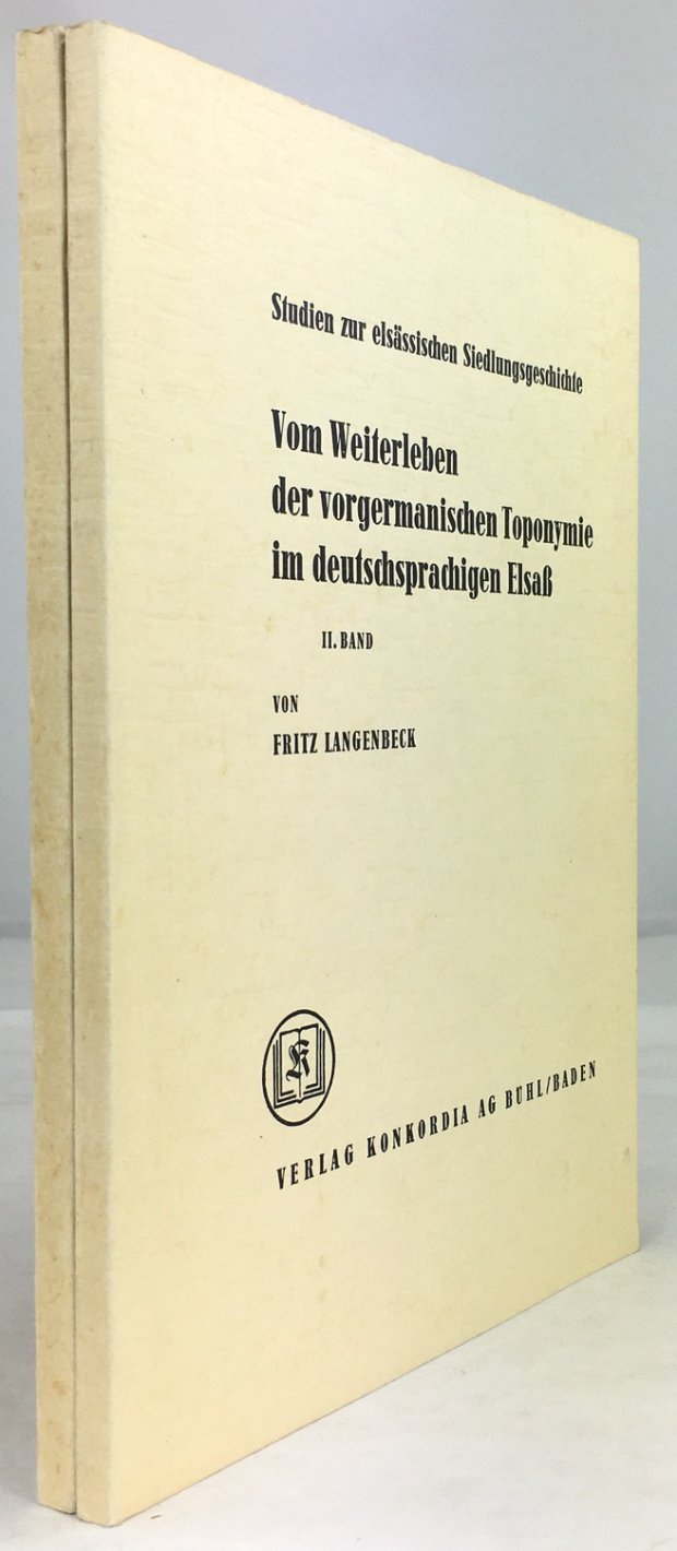 Abbildung von "Vom Weiterleben der vorgermanischen Toponymie im deutschsprachigen Elsaß. (In 2 Bänden,..."