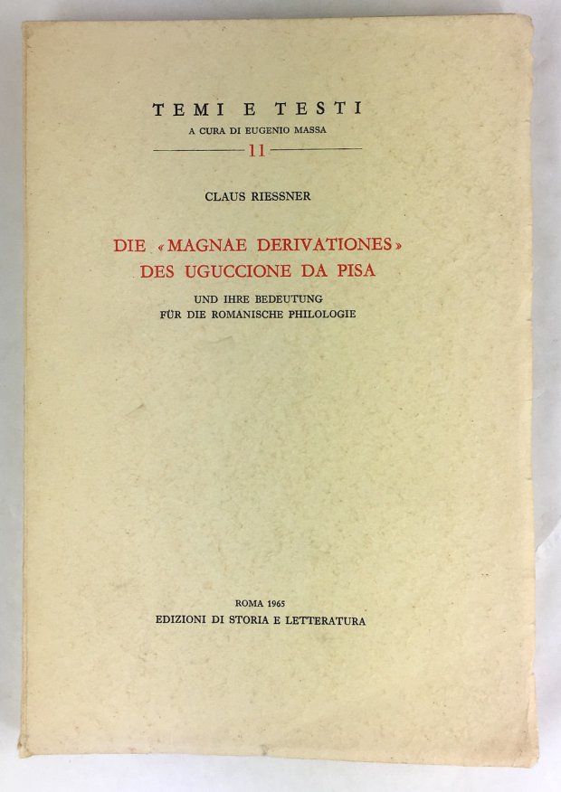 Abbildung von "Die "Magnae Derivationes" des Uguccione da Pisa und ihre Bedeutung für die romanische Philologie."